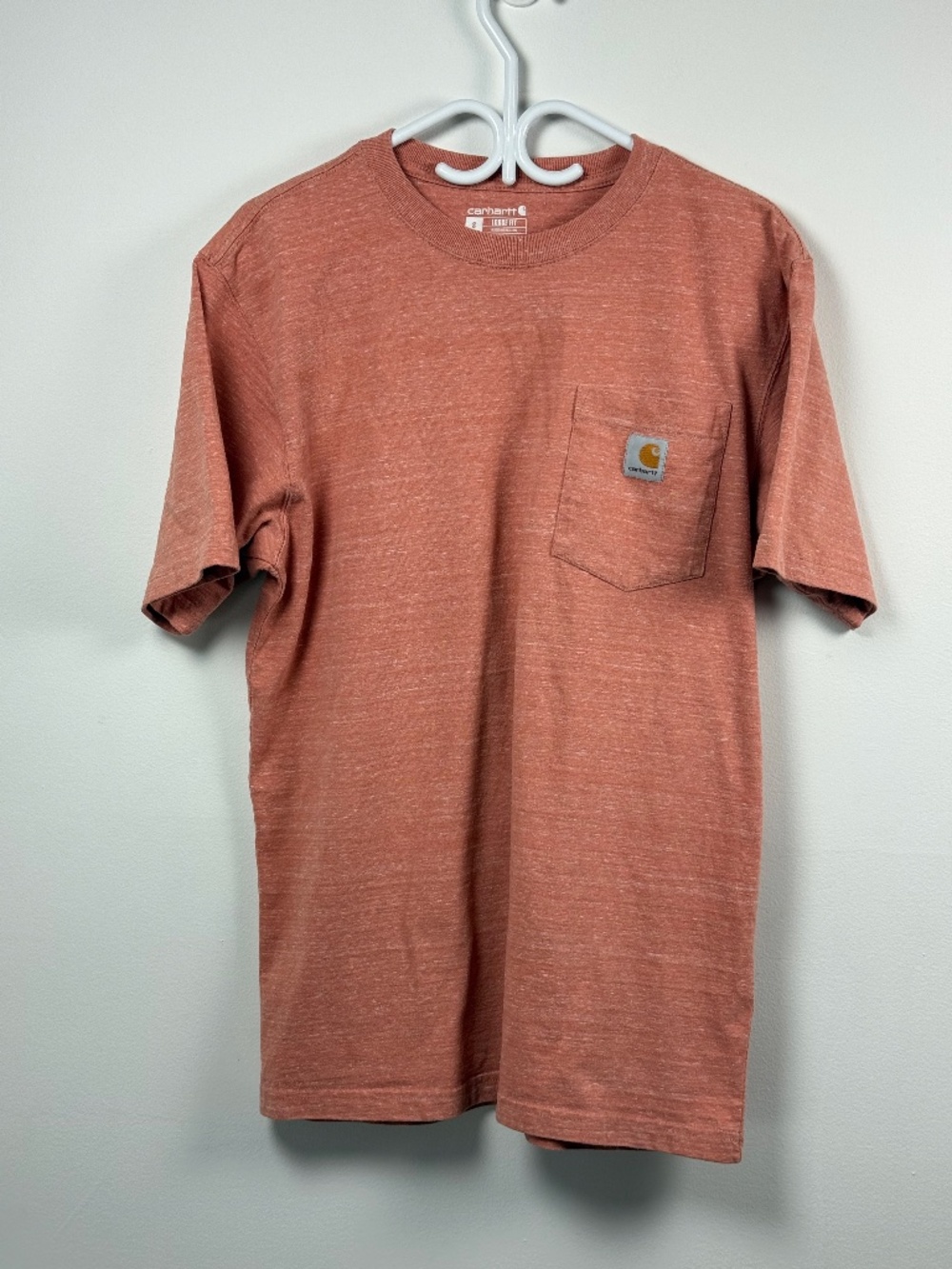 Carhartt men workwear tee shirt  Loose fit  salmon color size small
